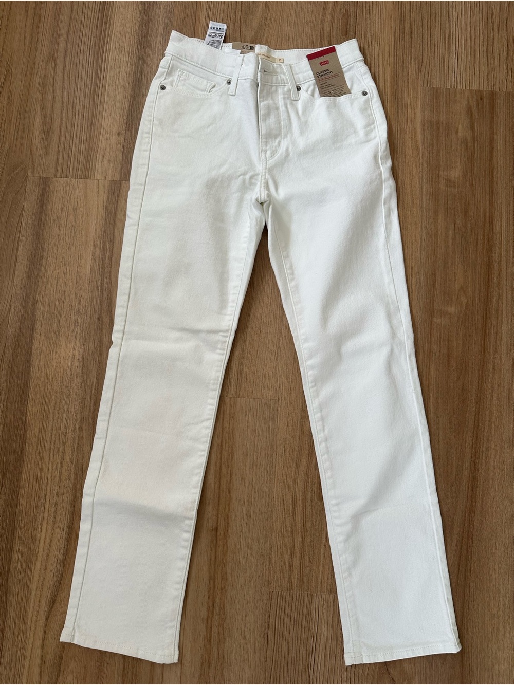 Levi's White Straight-Leg Jeans